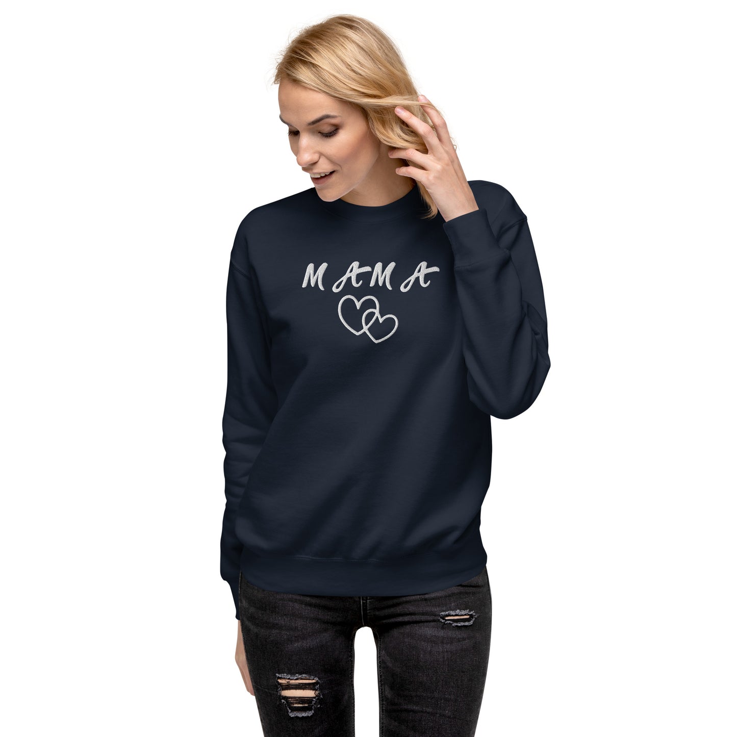 Mama Embroidered Unisex Sweatshirt - Haute Sail