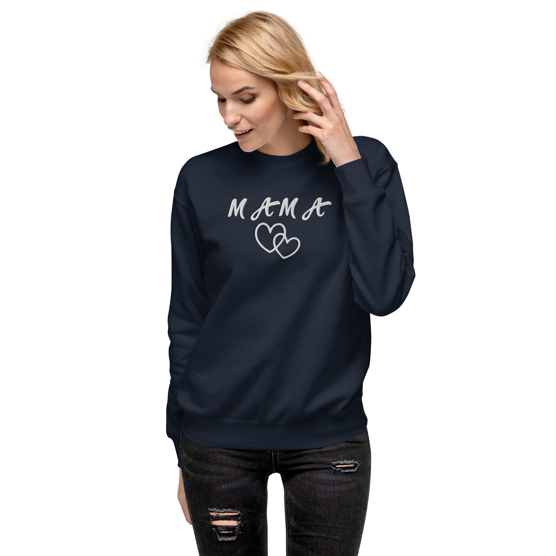 Mama Embroidered Unisex Sweatshirt - Haute Sail