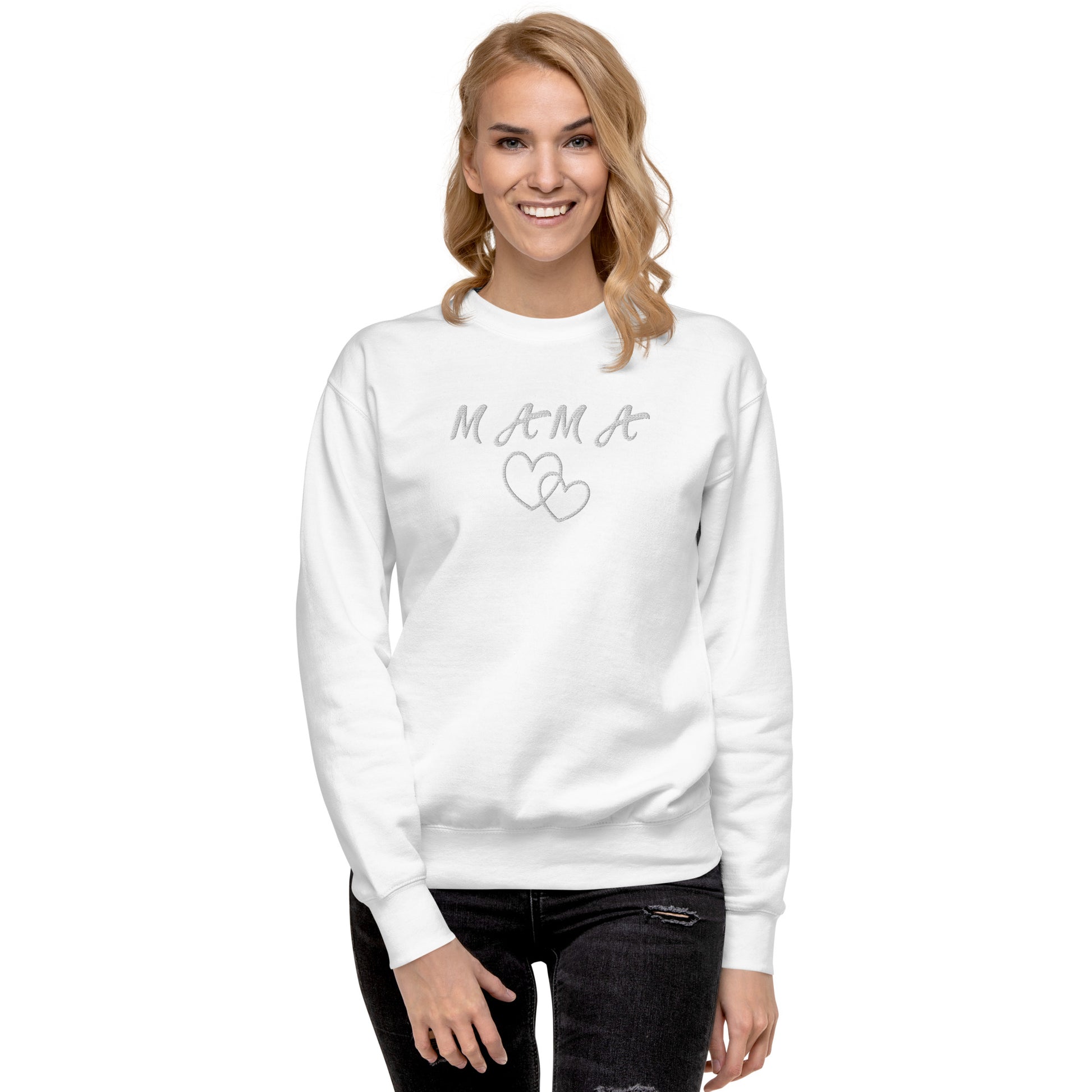 Mama Embroidered Unisex Sweatshirt - Haute Sail