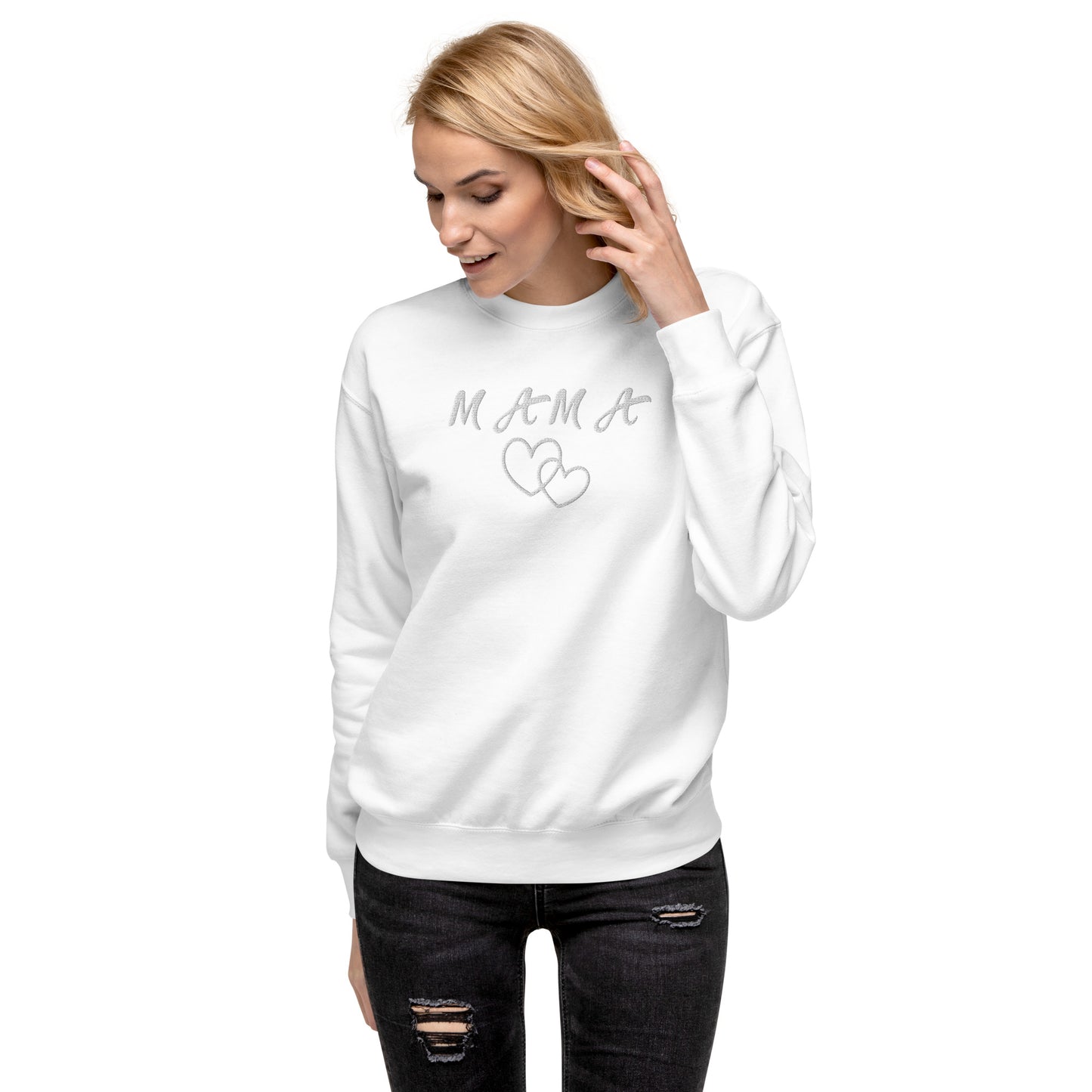 Mama Embroidered Unisex Sweatshirt - Haute Sail