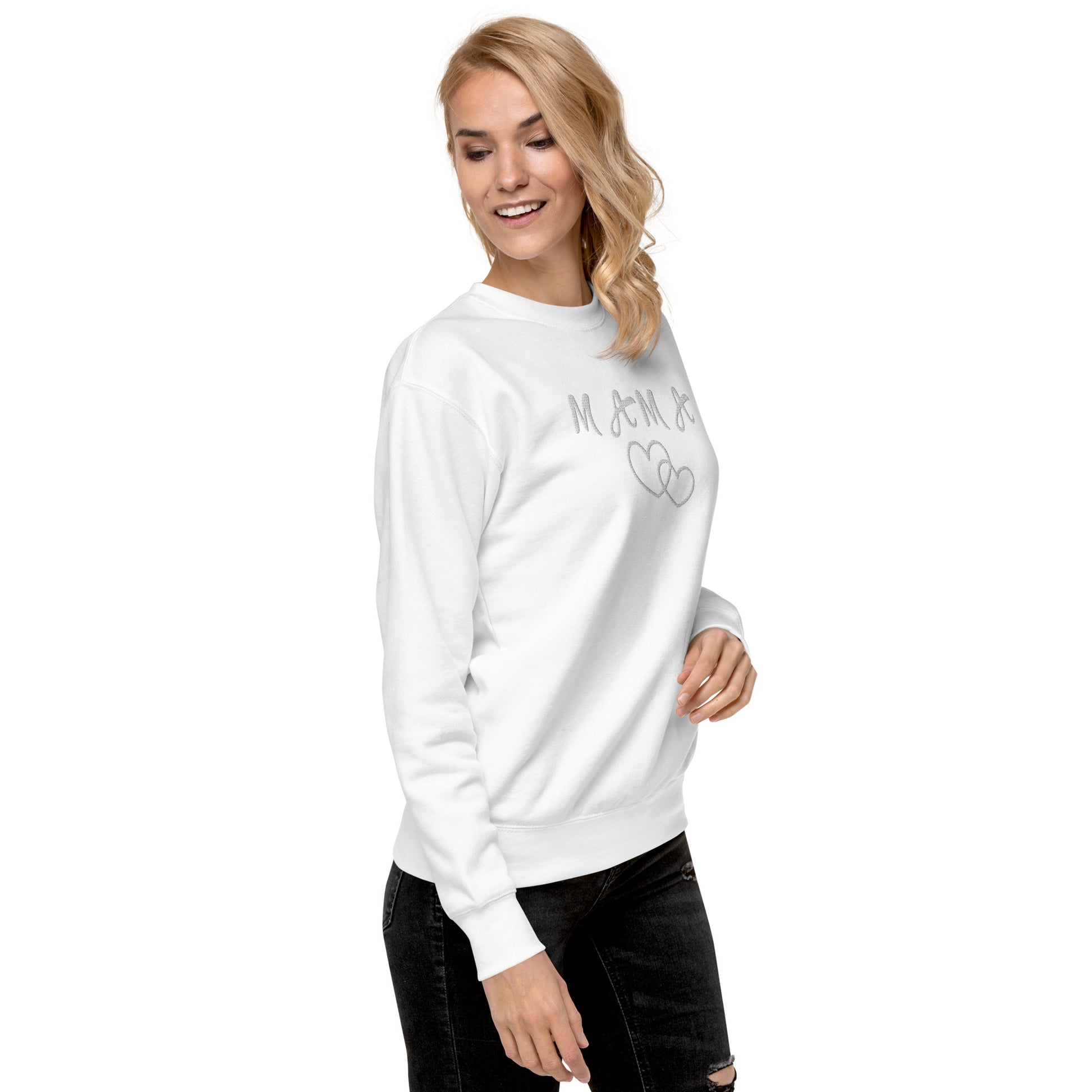 Mama Embroidered Unisex Sweatshirt - Haute Sail